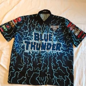 Blue thunder monster jam crew shirt